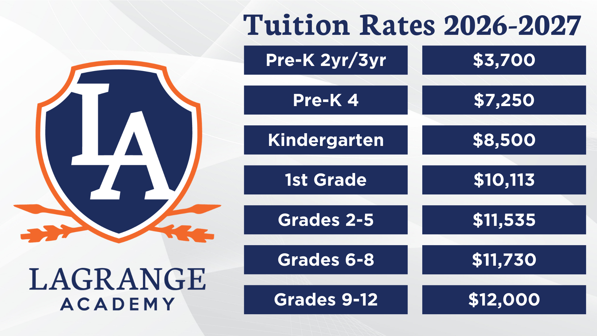 Tuition & Financial Aid | LaGrange Academy - Making Education